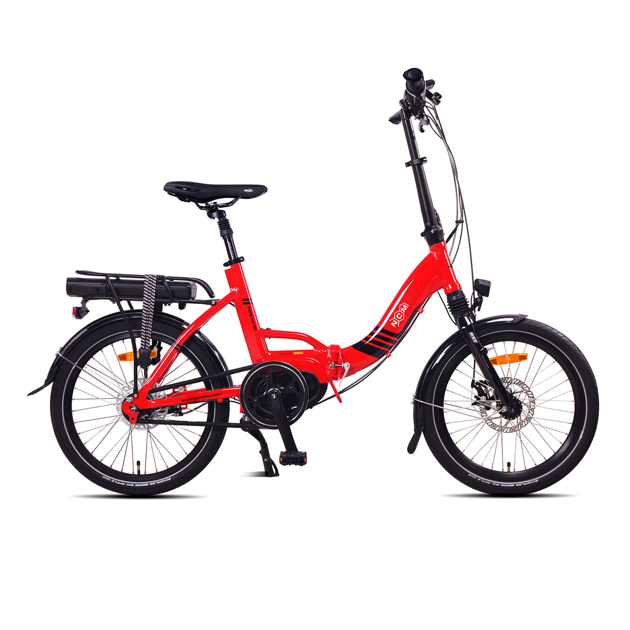 NCM Paris Max N8R Folding E-Bike, 36V 14Ah 504Wh [Shiny Red 20"]