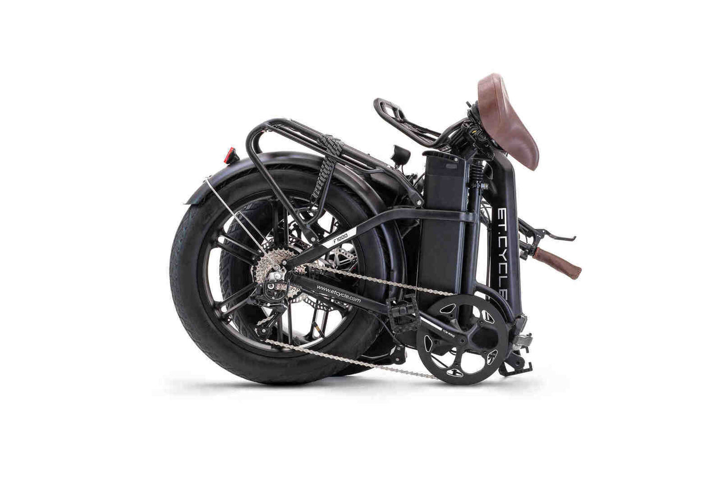 ET.Cycle F720 Fat Tyre Folding E-Bike, 300W-750W, 48V 15Ah, 720Wh [Black 20"]