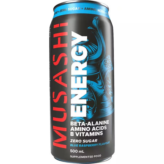 Musashi Energy Blue Raspberry 500ml (1 Can )