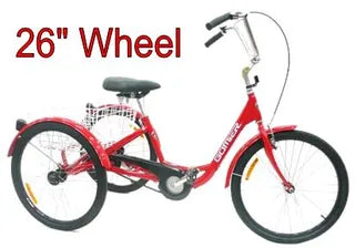 TRIKE 26" 6 Speed SHIMANO, 2500 Series (Designed in Australia) Bright RED