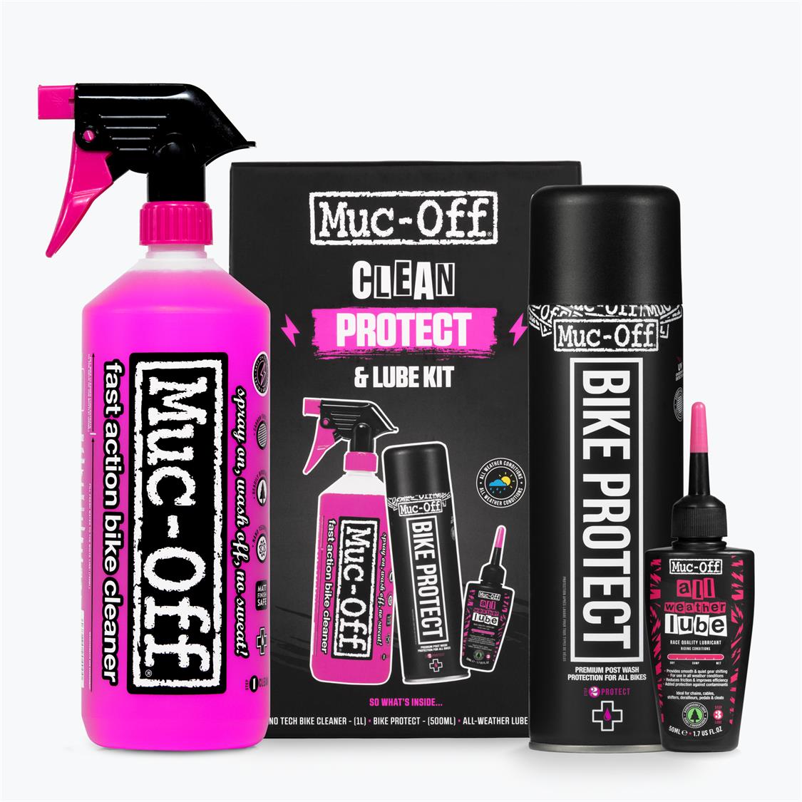 MUC-OFF - BICYCLE CLEAN PROTECT AND LUBE KIT (ALL-WEATHER)