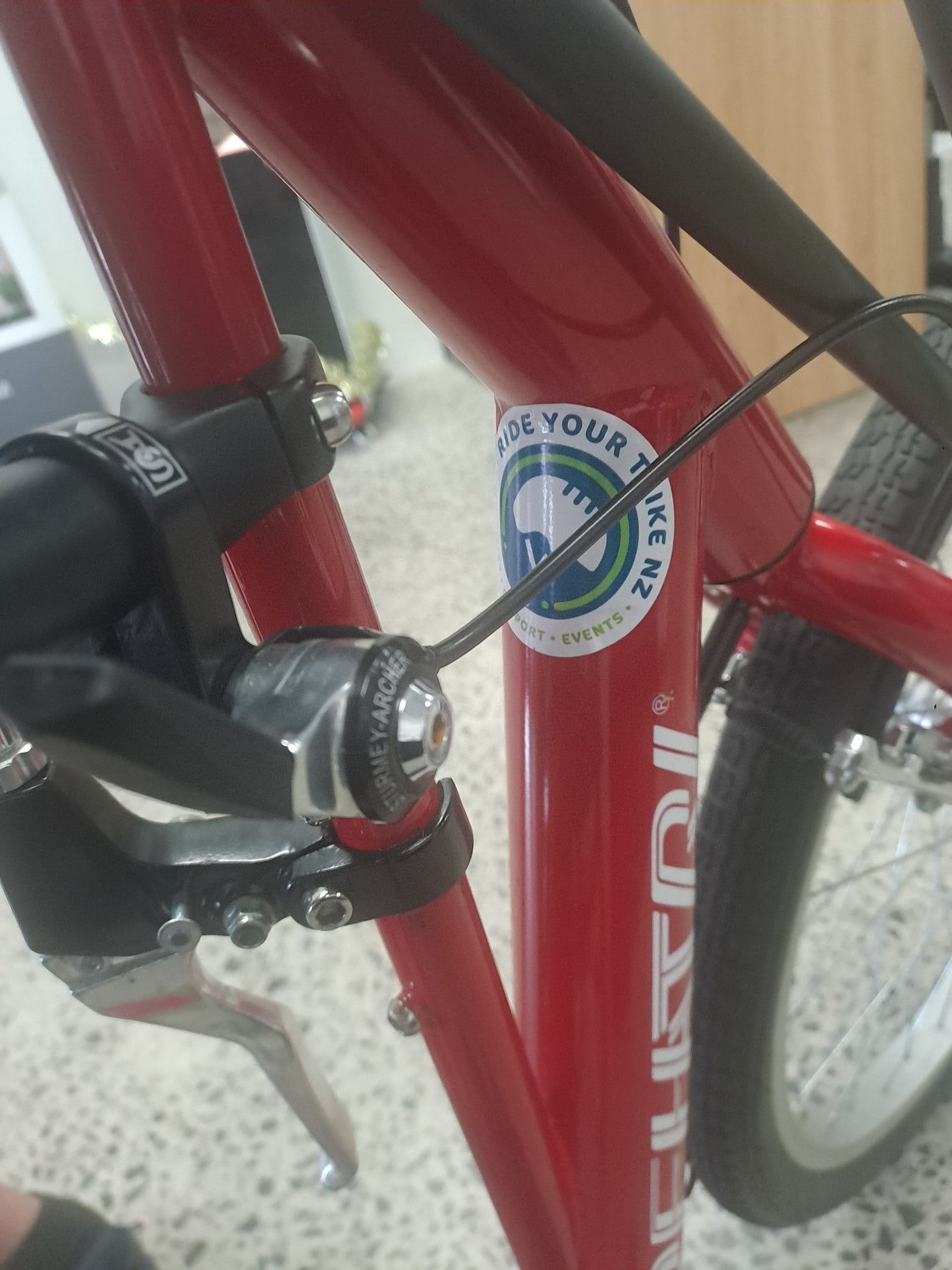 Red rehatri handcycle