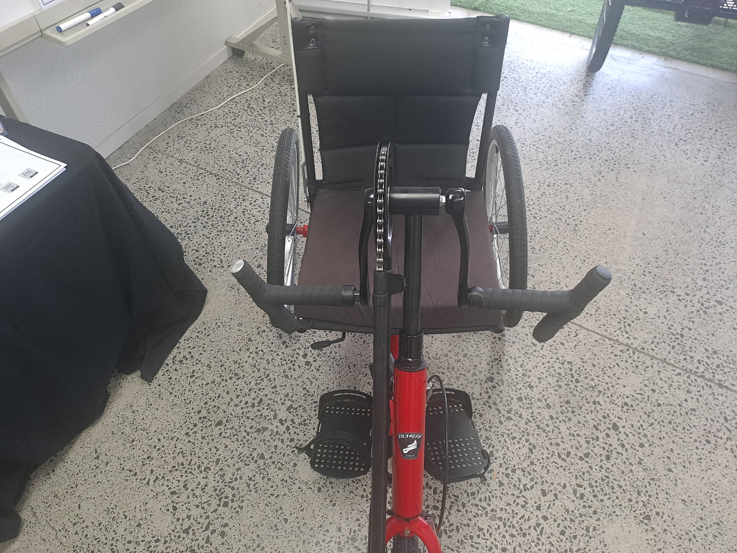 Red rehatri handcycle